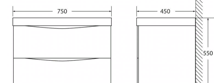 Раковина BelBagno BB-0674-75-LVB 75 см, белый