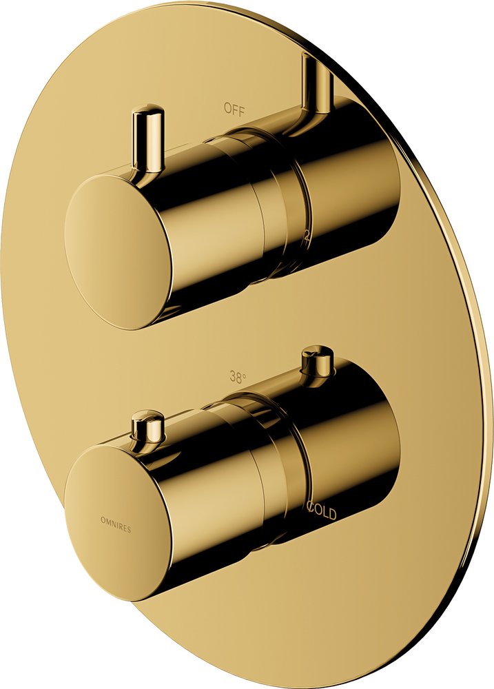 Смеситель для душа Omnires Y Y1236ROGL с термостатом, золото