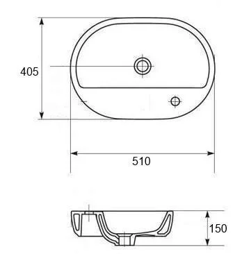 Раковина накладная Comforty 78199 белый