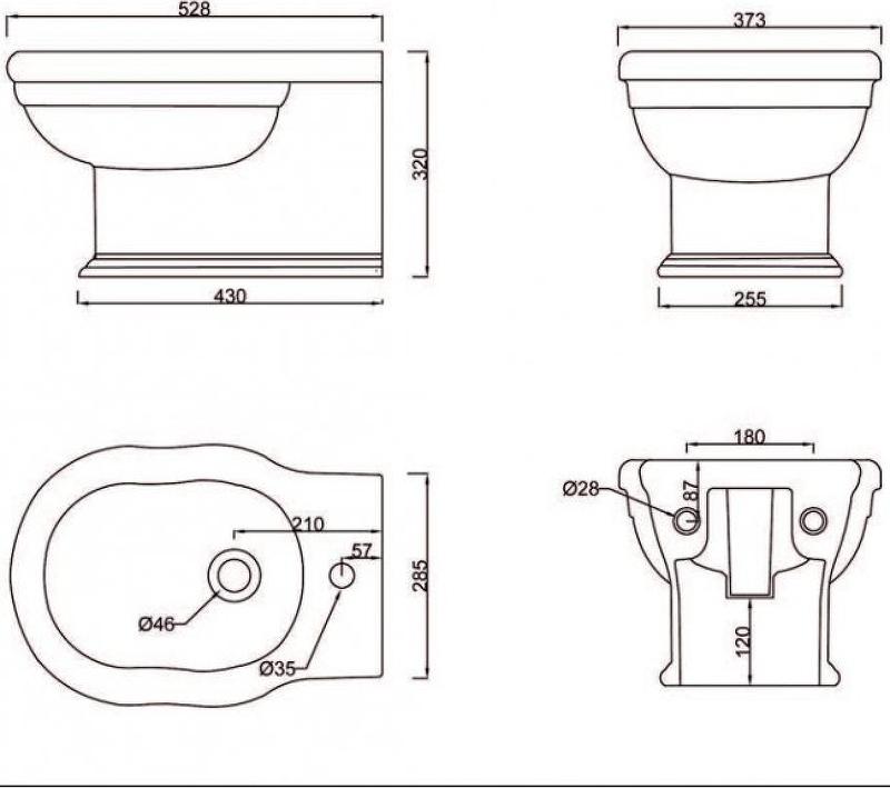 Биде подвесное BelBagno Boheme BB115BH