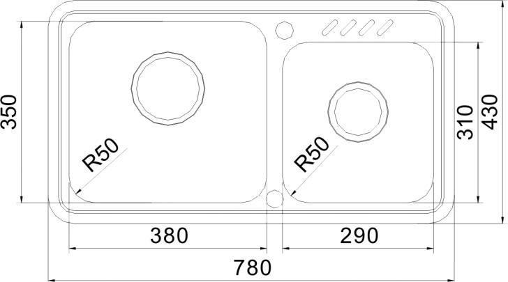 Кухонная мойка Oulin OL-Н9903