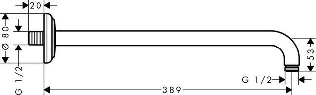 Кронштейн для верхнего душа Axor Montreux 27348000