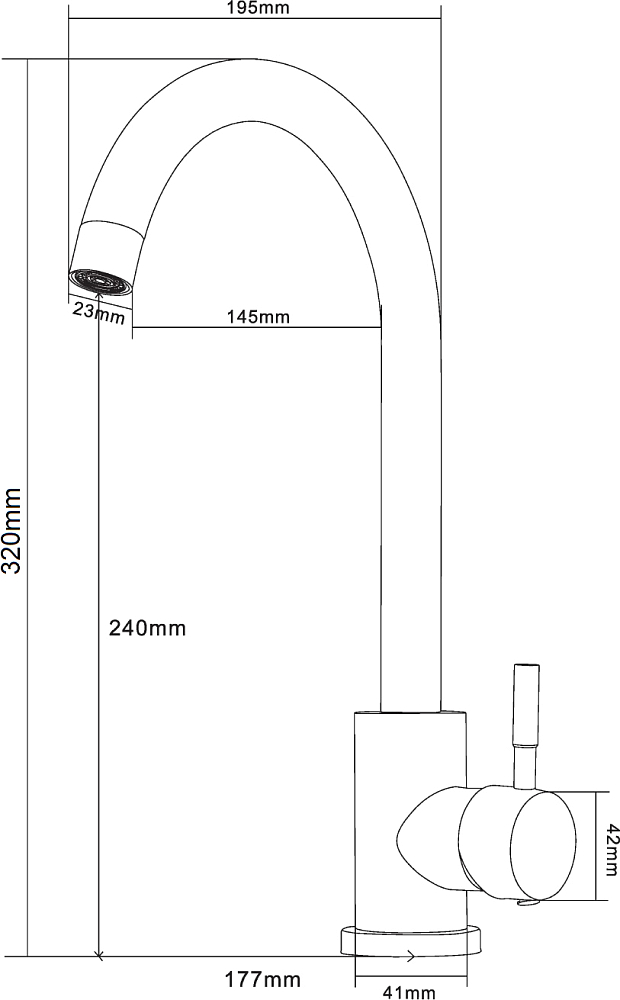 Смеситель для кухни Domaci Равенна D99-009b