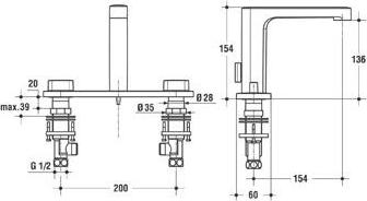 Смеситель для раковины Ideal Standard Moments A3907AA, хром