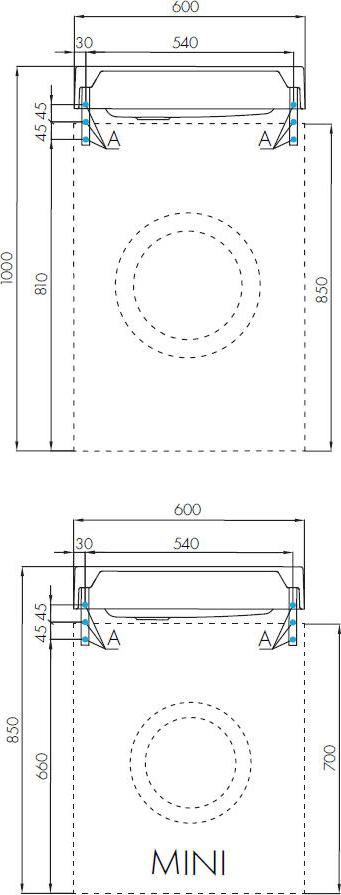 Раковина Aquaton Рейн 60 1A72103KRW010