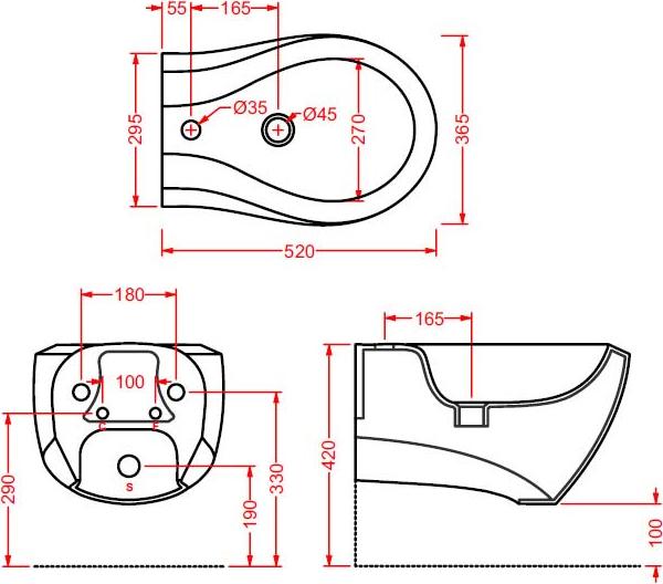 Комплект подвесное биде ArtCeram Blend BLB001 + смеситель D&K Goethe Hessen DA1382241