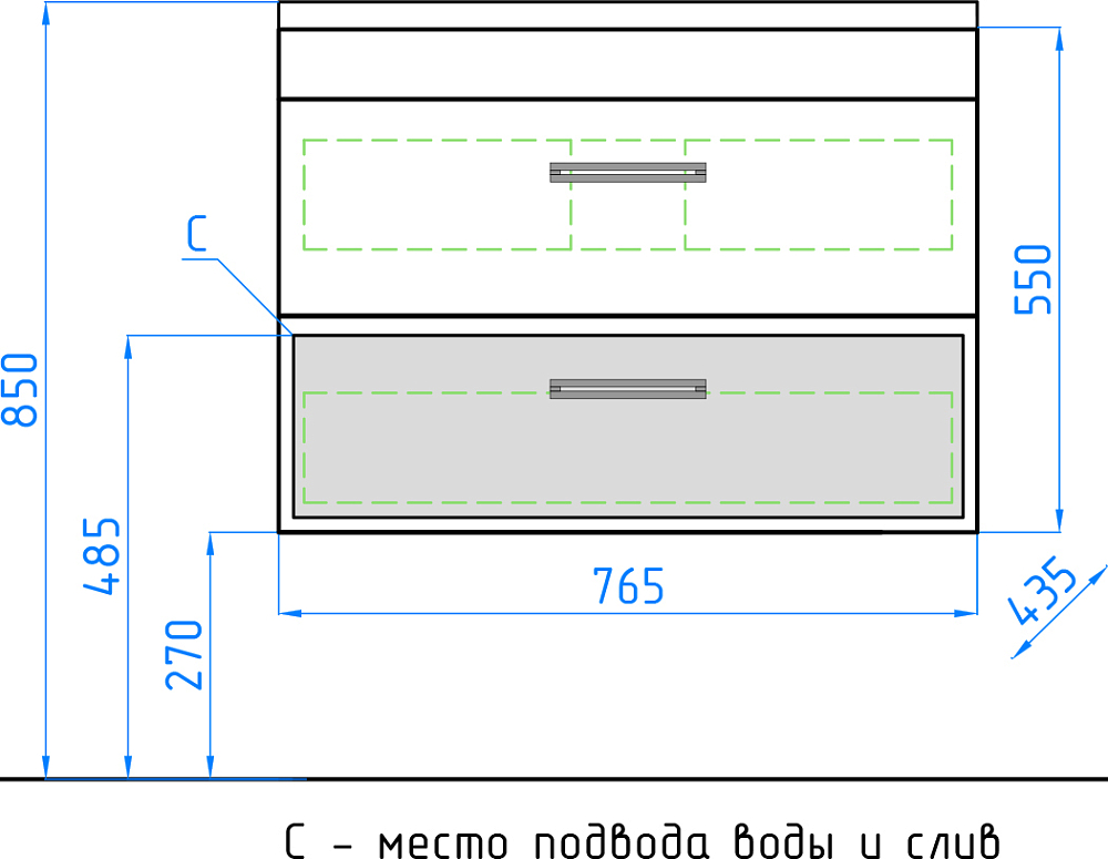 Тумба для комплекта Style Line Лотос 80 Plus подвесная шелк зебрано