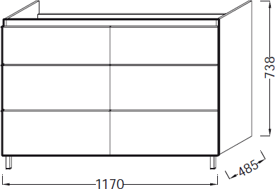 Тумба под раковину 115 см Jacob Delafon Odeon Up EB995-E71