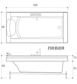 Акриловая ванна Jacuzzi Аура 9450-075A белый