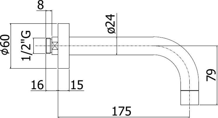 Излив для ванны Paffoni Light ZBOC045NO, матовый чёрный