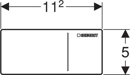 Кнопка смыва Geberit Omega 70 115.084.FW.1, сталь