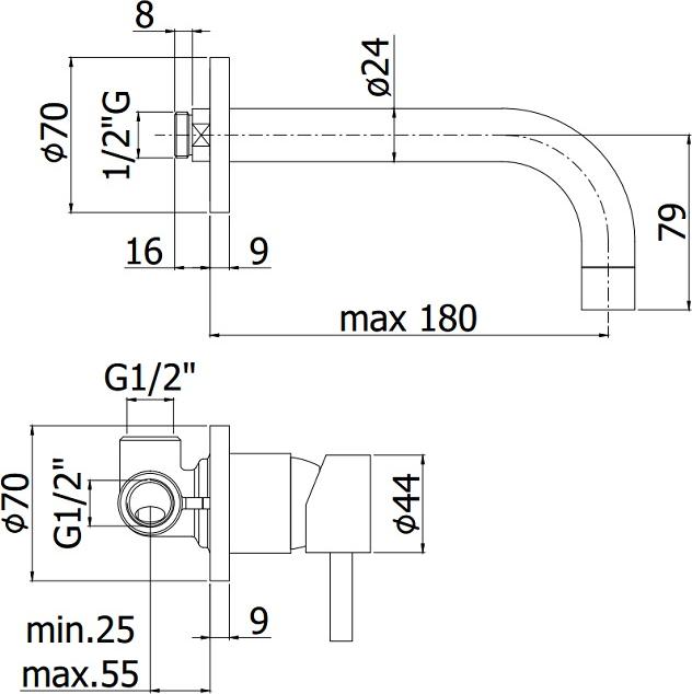 Смеситель Paffoni Stick SK006CR70 для раковины