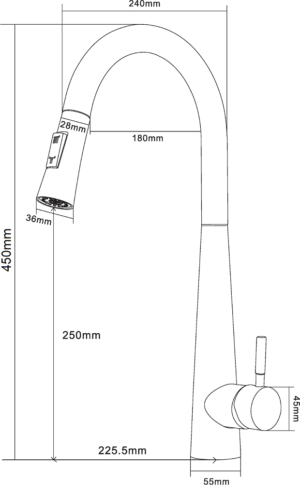 Смеситель для кухни Domaci Равенна D99-007b