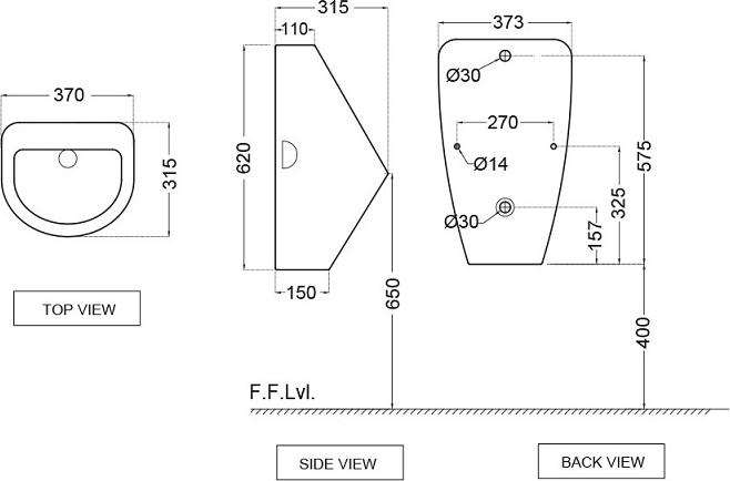 Писсуар Jaquar Urinal URS-WHT-13253O