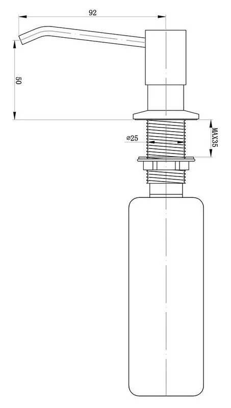 Дозатор для жидкого мыла Zorg Inox ZR-28 GRAFIT черный