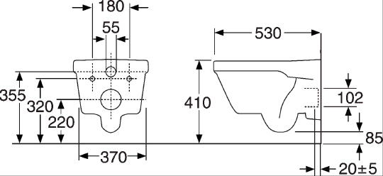 Комплект Gustavsberg Hygienic Flush WWC 5G84S301