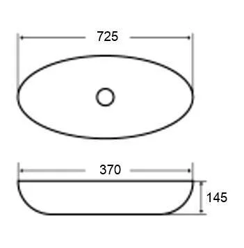 Раковина накладная Comforty 7811B белый