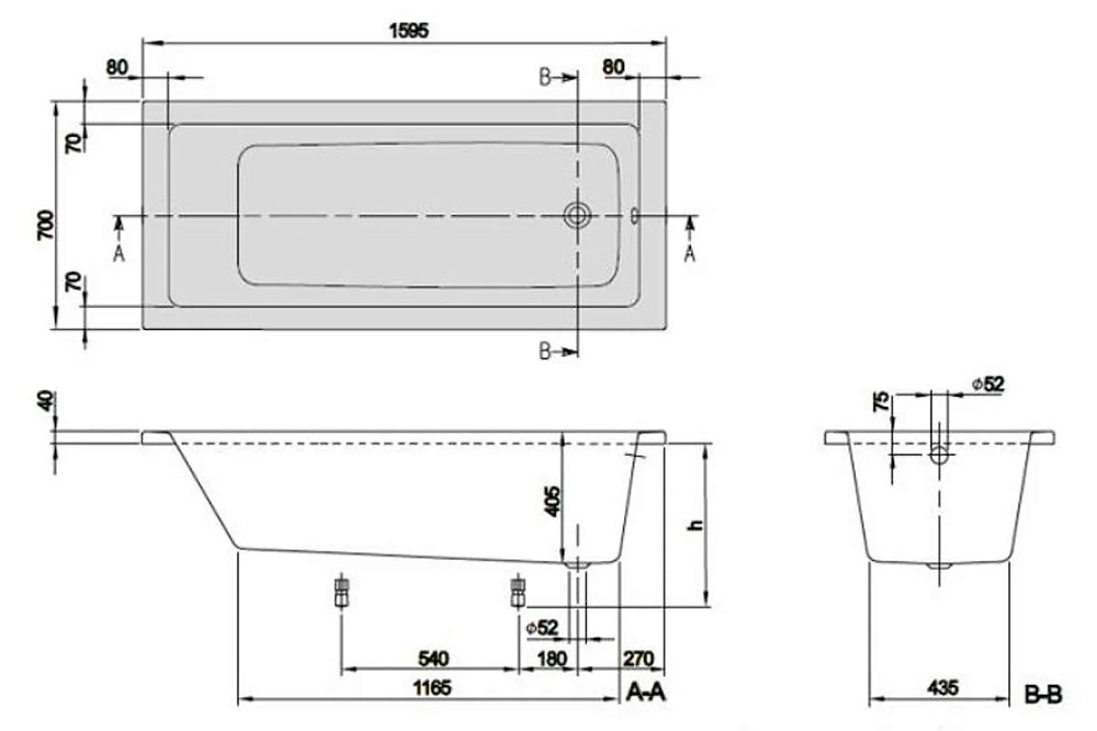 Акриловая ванна Villeroy & Boch Targa Plus UBA167NES2V01 белый