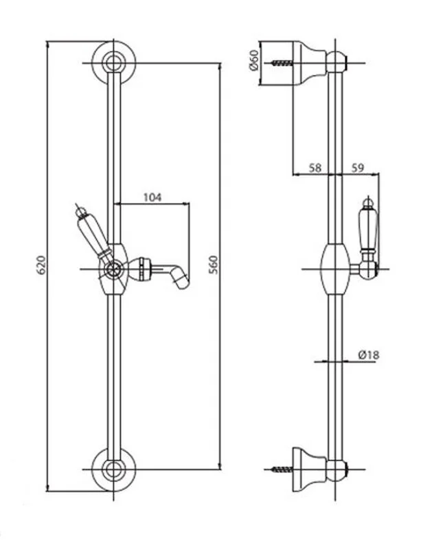 Душевой гарнитур Caprigo Adria-Uno 02-060-crm хром