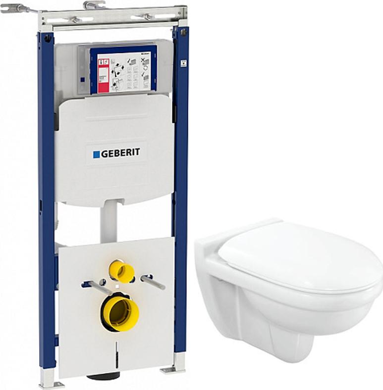 Комплект инсталляции Geberit Duofix Sigma 12 Plattenbau 111.362.00.5 с подвесным унитазом Jaquar Continental CNS-WHT-959NS с крышкой-сиденьем микролифт