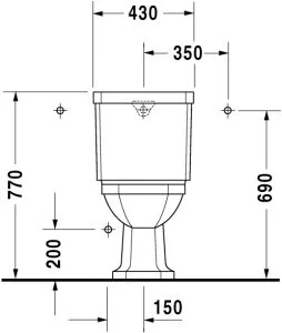 Напольный унитаз Duravit 1930 Series 022701