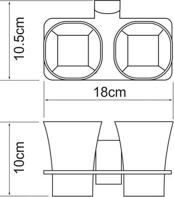 Подстаканник двойной Wasserkraft Leine 5028D