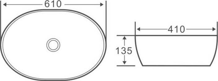 Раковина накладная 61 см Belbagno BB1348