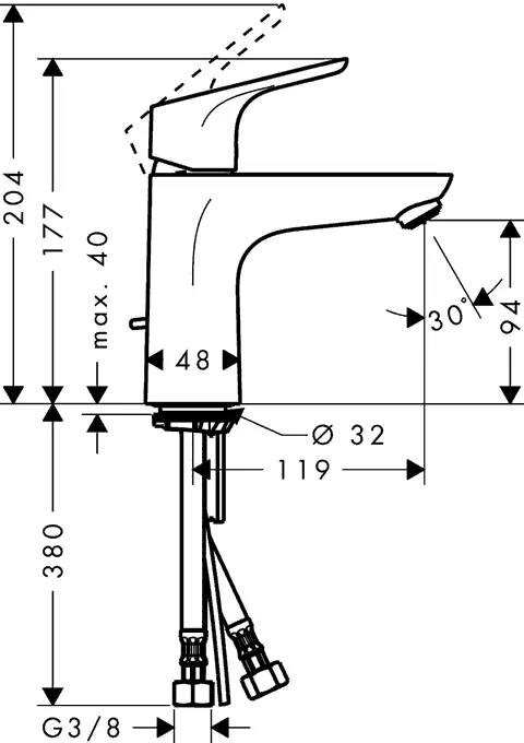 Смеситель для ванны с душем Hansgrohe Focus E2 3194000/31607000 хром