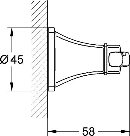 Крючок Grohe Grandera 40631A01 тёмный графит, глянец