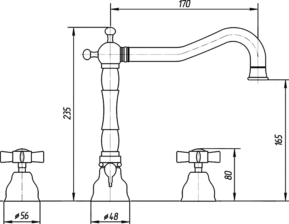 Смеситель Migliore Princeton ML.PRN-812 Cr для раковины