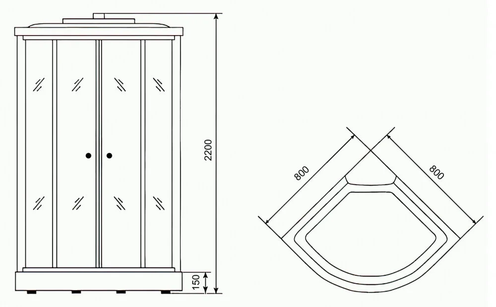 Душевая кабина Loranto CS-005 CS-005 80*80