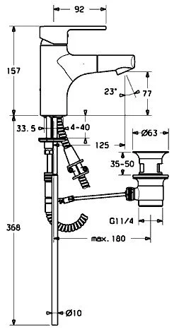 Смеситель для раковины Hansa Ronda 3092273 хром