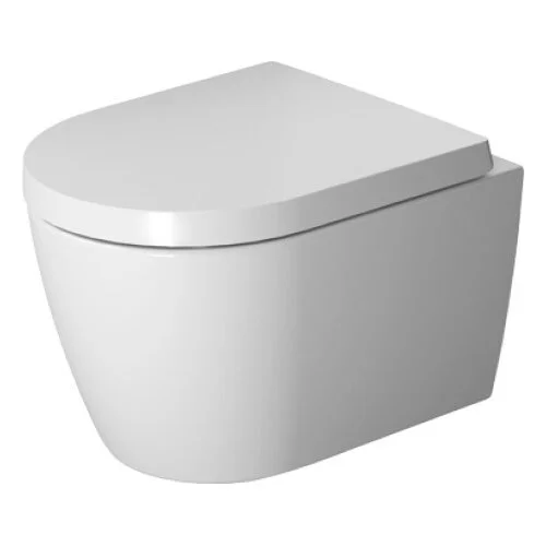 Подвесной унитаз Duravit Me by Starck Compact Rimless 2530090000, с крышкой-сиденьем SoftClose 0020190000