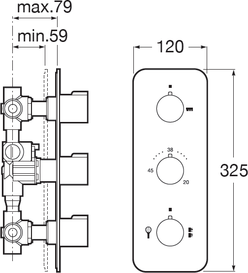 Термостат для душа Roca Puzzle 5A2978C00