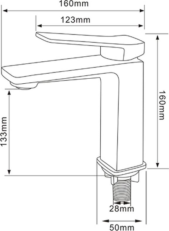 Смеситель для раковины Comforty FC071A-CMT 00-00004524, черный матовый