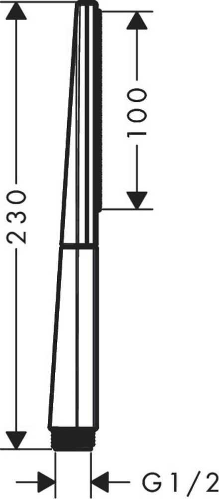 Ручной душ Hansgrohe Rainfinity Baton 100 1jet 26866000, хром