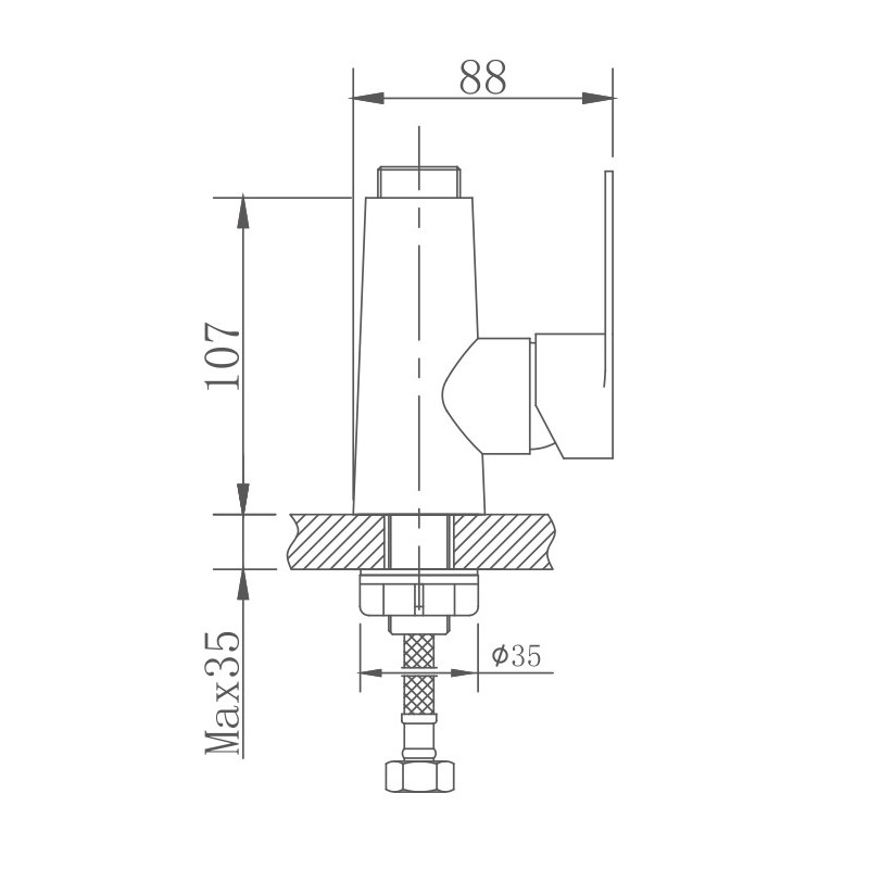 Основание для смесителя Haiba HB73801-2 сталь