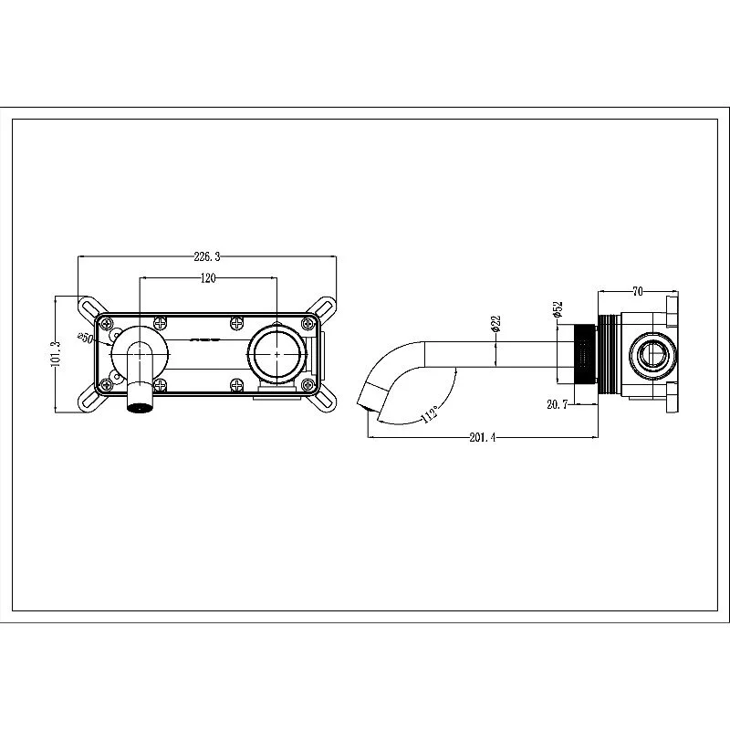 Смеситель для раковины Boheme Tech 158/2-GM серый