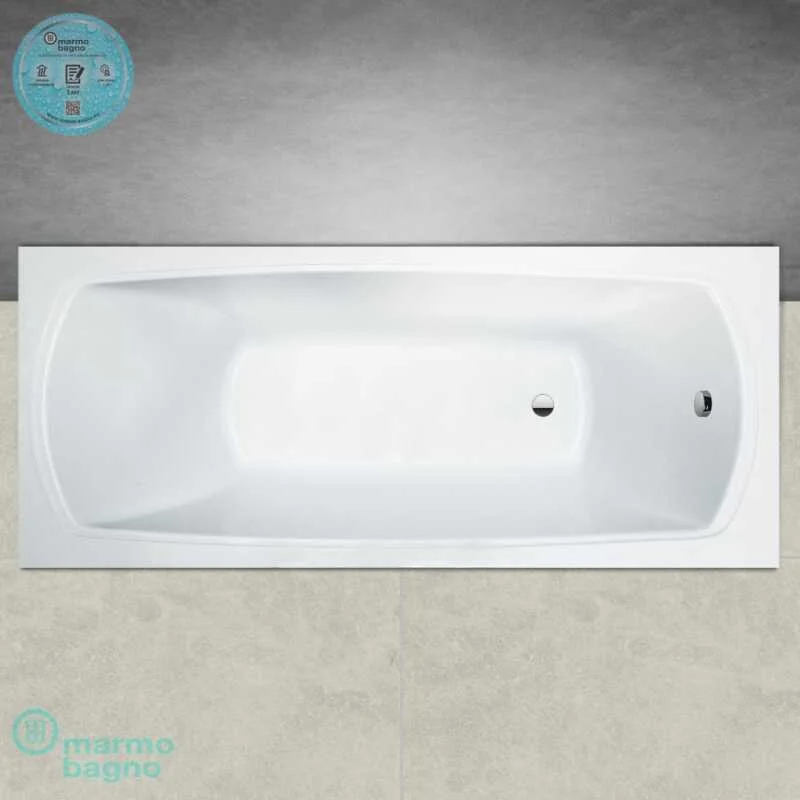 Ванна из искуственного камня Marmo Bagno MB-Э180-75 белый