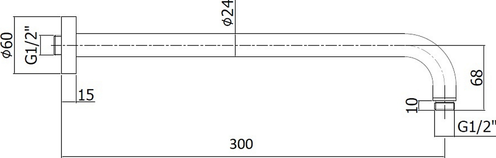 Держатель для верхнего душа Paffoni Lusso ZSOF035NO черный