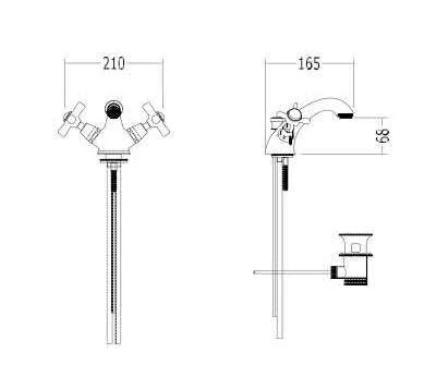 Смеситель для раковины Devon&Devon Austin UTAU910 золото