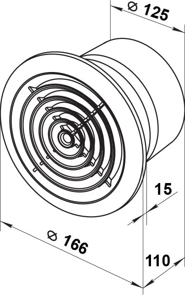 Вытяжной вентилятор Vents 125 ПФ