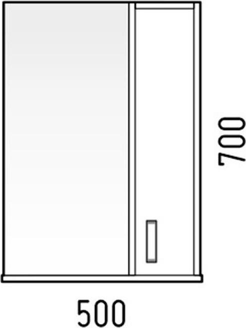 Зеркало-шкаф Corozo Колор 50 SD-00000683, белый