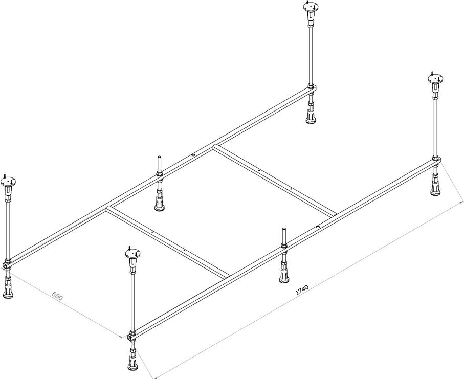 Каркас для ванны AM.PM X-Joy 180x80 W94A-180-080W-R