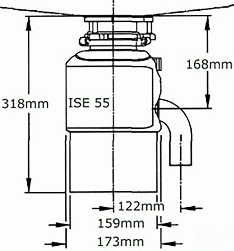 Измельчитель отходов Insinkerator ISE55 черный