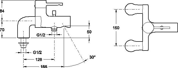 Смеситель для ванны Jacob Delafon Cuff E37043-CP