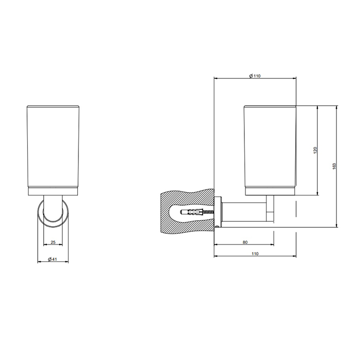 Стакан для ванной Gessi Emporio 38809#299 черный