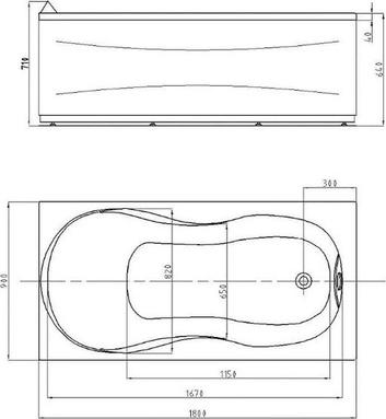 Акриловая ванна Aquatek Мартиника 180x90 см MAR180-0000068, белый