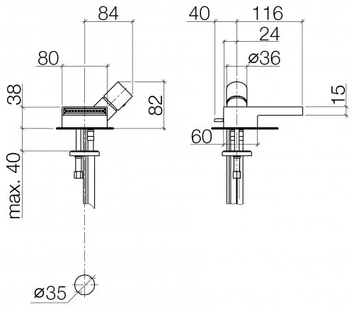 Смеситель для раковины Dornbracht Deque 33 500 740-00 хром