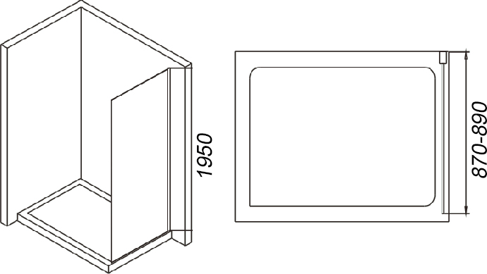 Боковая стенка Weltwasser WW900 900B-90